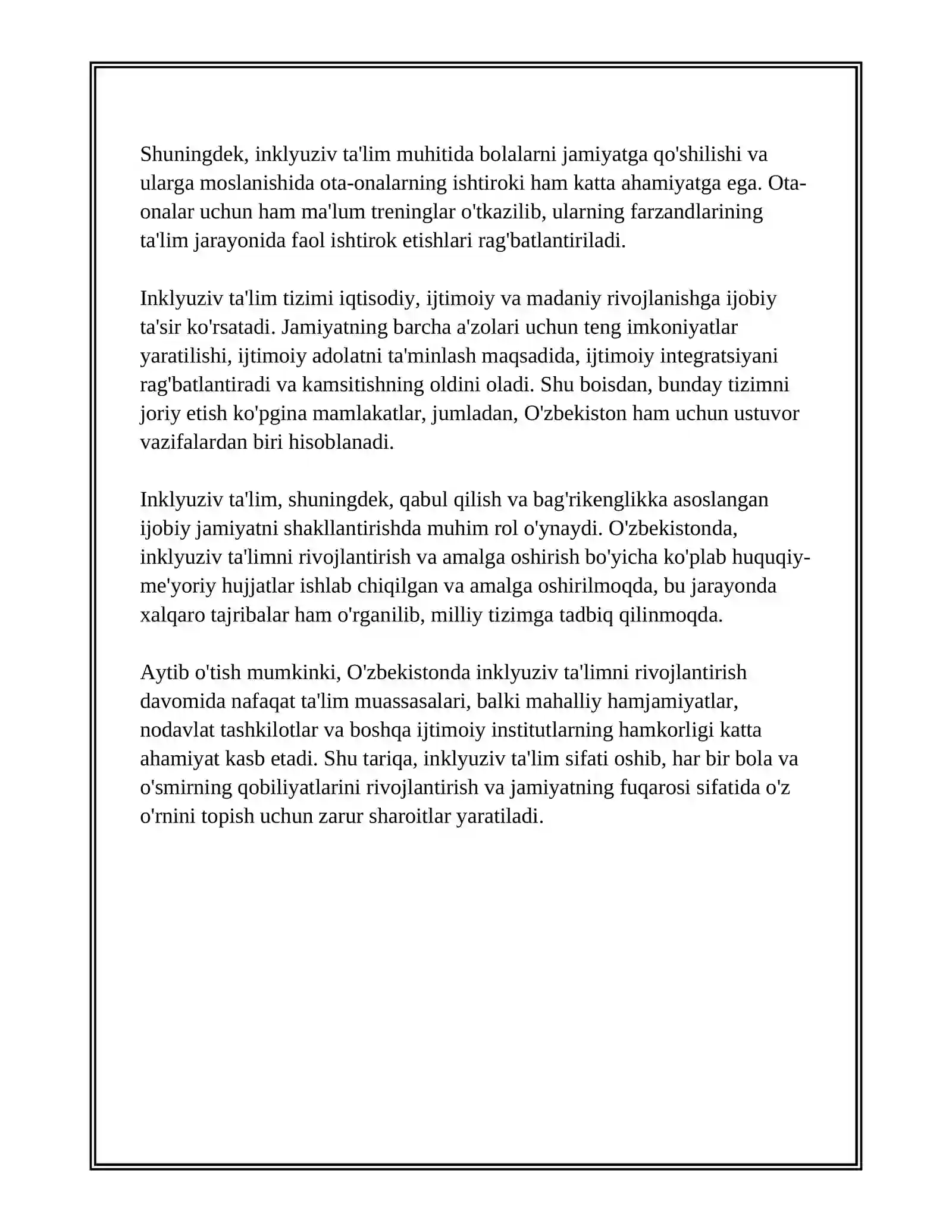 INKLYUZIV TA'LIM MAZMUNI VA MOHIYATI 4