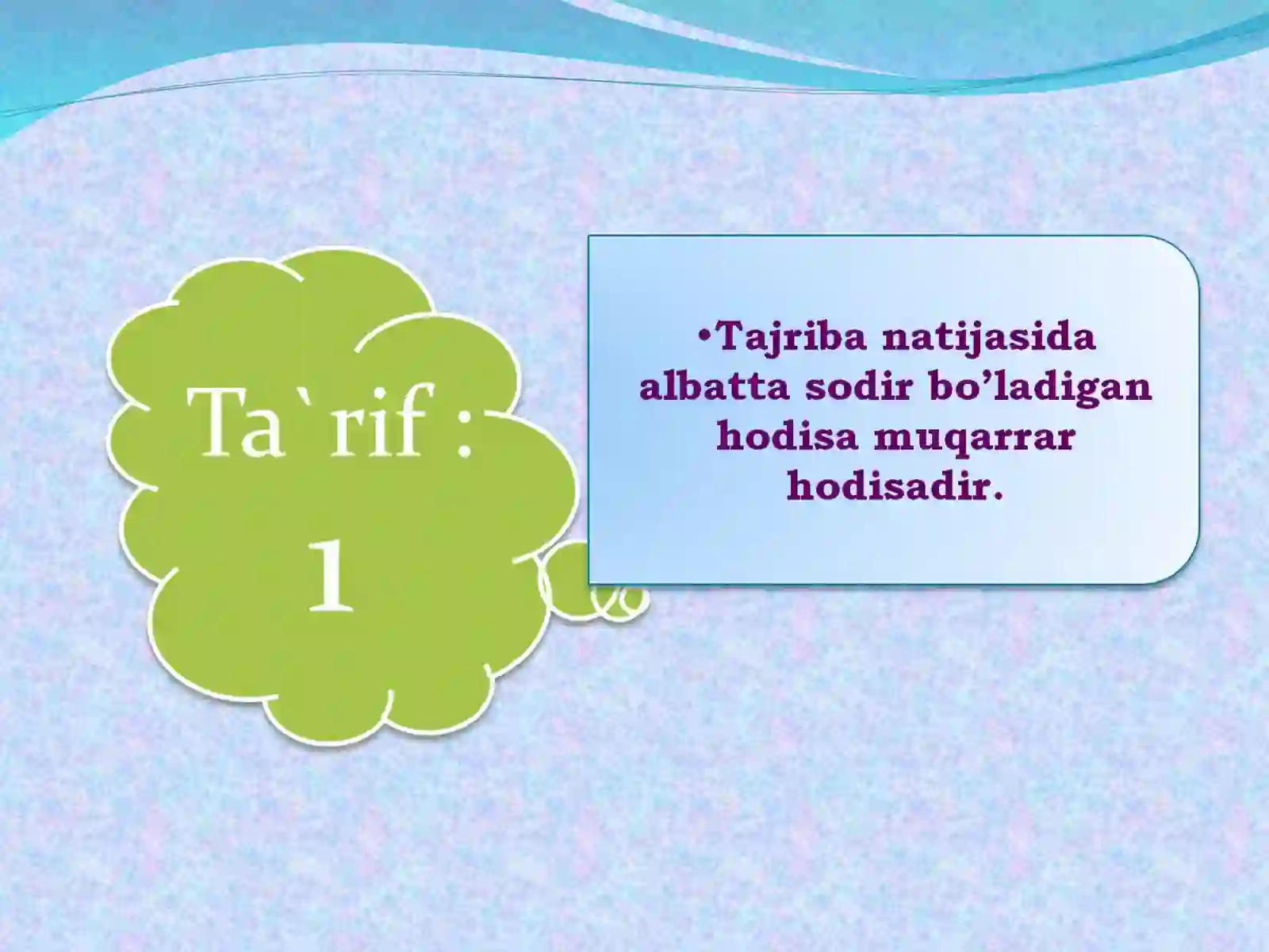 Ehtimollar nazariyasi 4