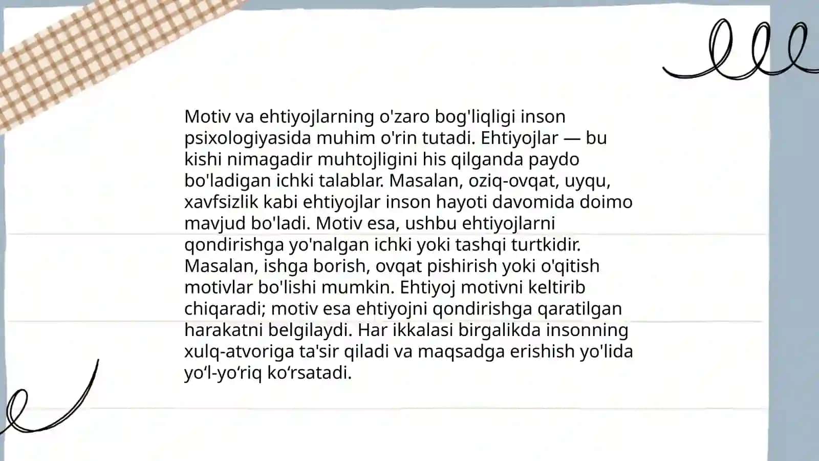 Umumiy psixologiya (seminar) fanidan taqdimoti 4