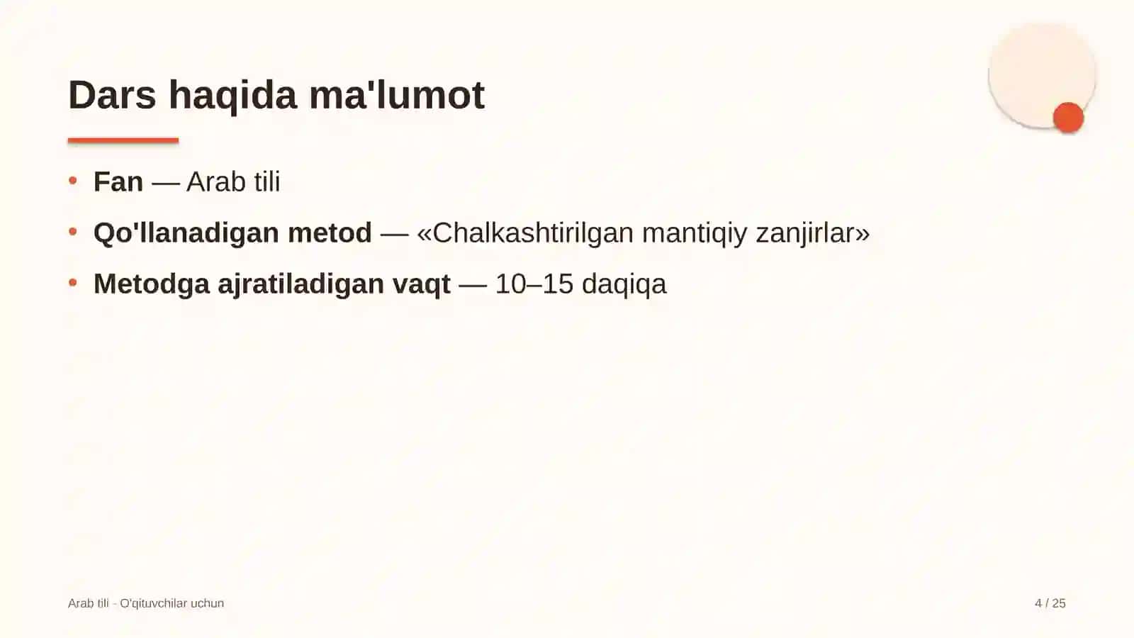 arab tili darslarida chalkashtirilgan mantiqiy zanjirlar metodidan foydalanish 8138 4