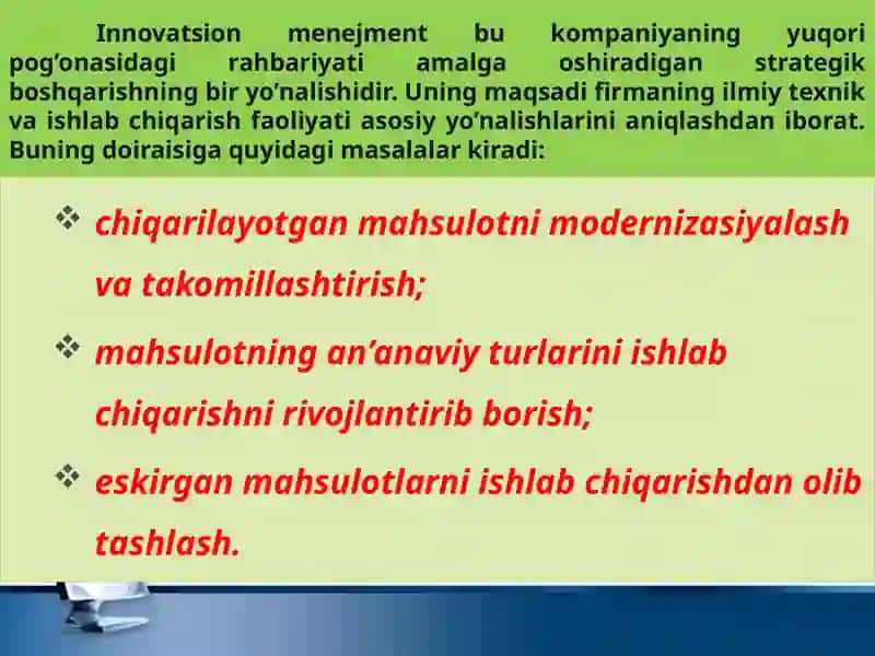 Innovatsion menejmentning maqsad va vazifalari 4