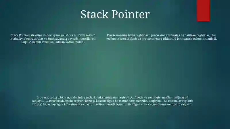 Protsessrlarning Ichki Registerlar Turlari 4