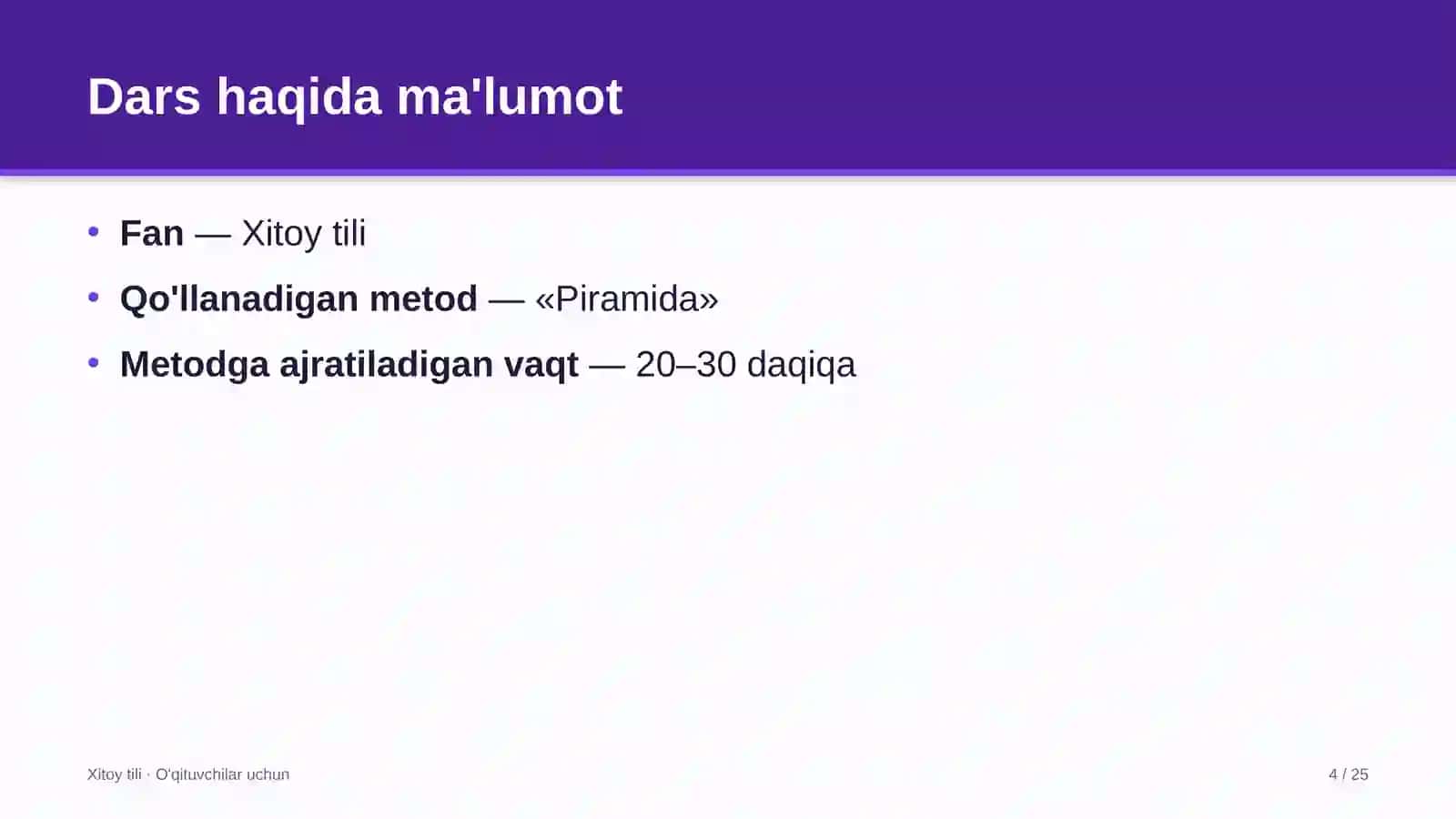 xitoy tili darslarida piramida metodidan foydalanish 4665 4