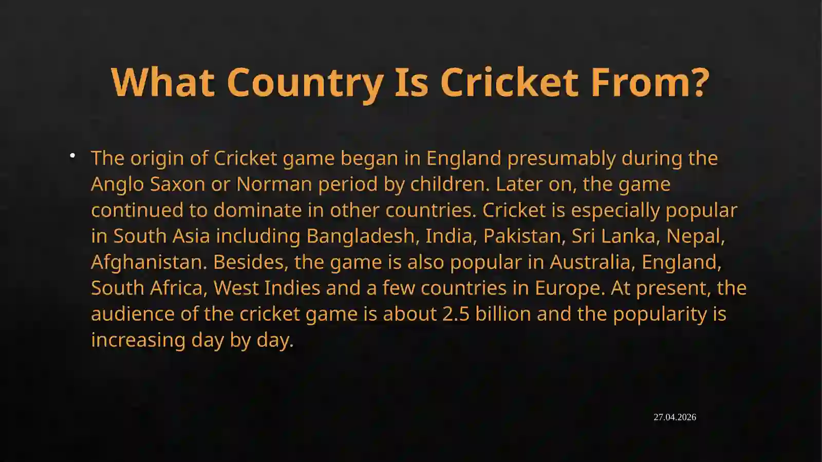 Cricket Game 4