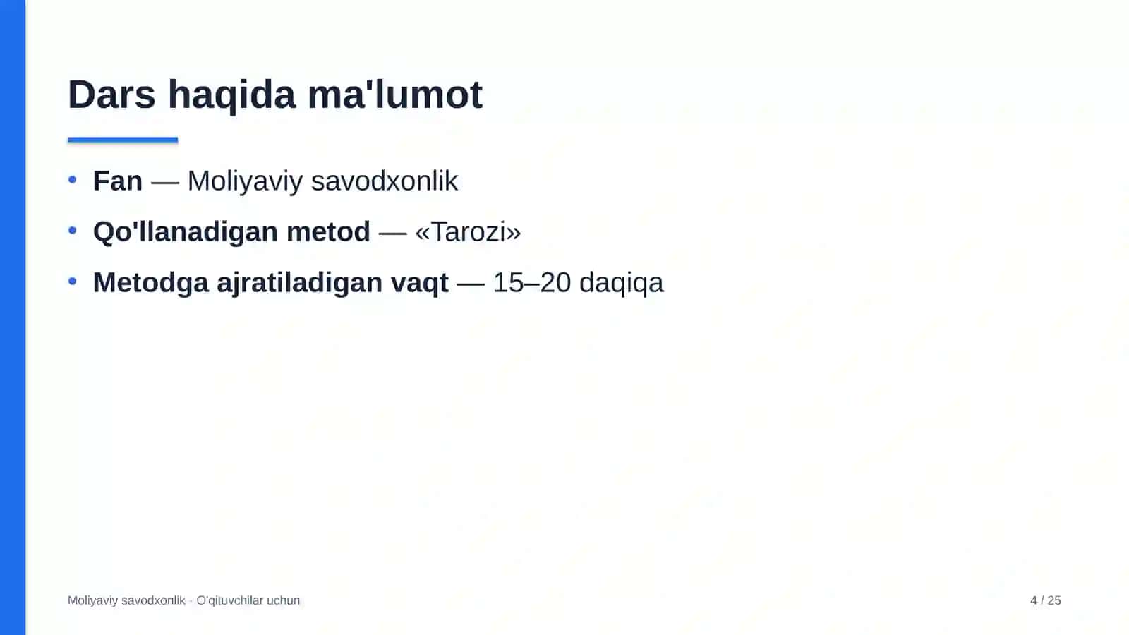 moliyaviy savodxonlik darslarida tarozi metodidan foydalanish 6112 4