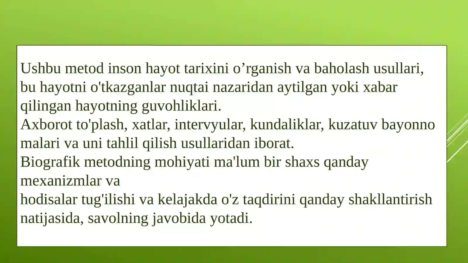 Shaxsning o'rganishning biografik metodi 4
