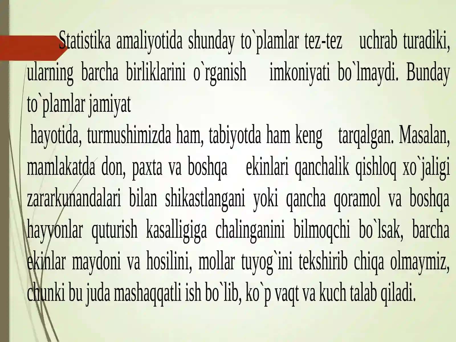 Statistik tadqiqotlarda tanlab kuzatishning qo‘llanilishi 4