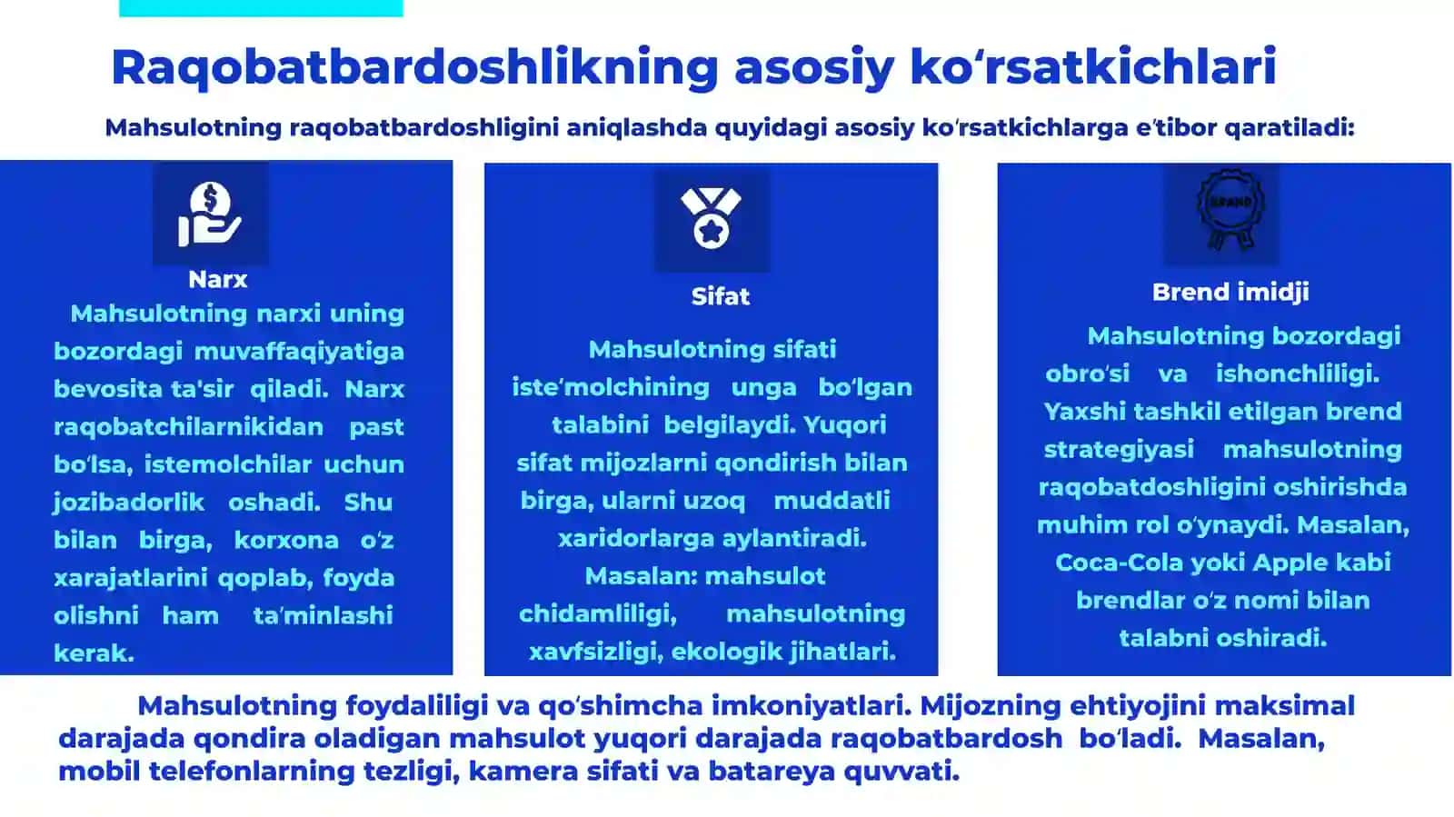 Korxonada mahsulot raqobatbardoshligini ta’minlash asoslari 4