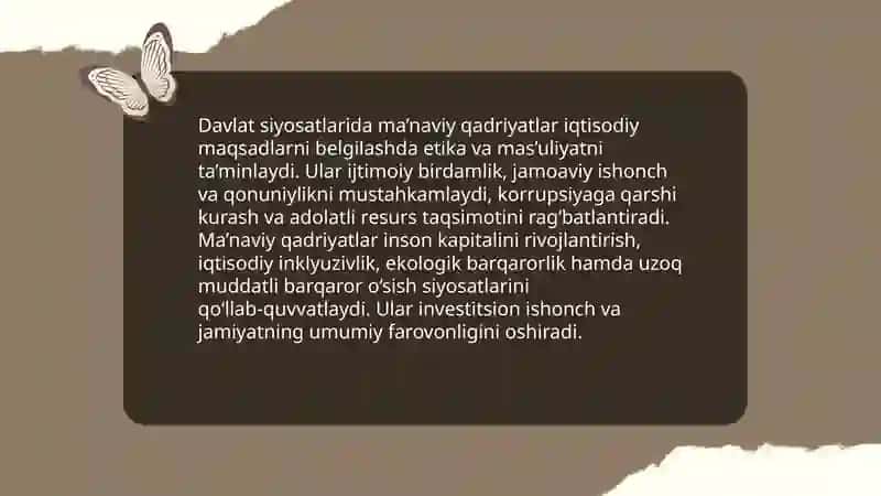Iqtisodiyot siyosat va ma’naviyat o’rtasidagi aloqadorlik 4
