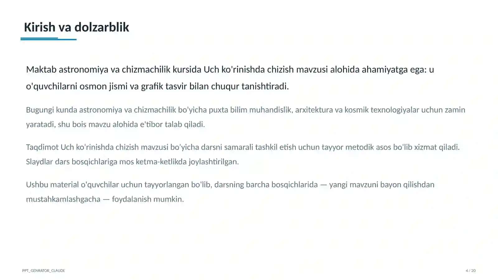 Uch ko'rinishda chizish (8-sinf) 4