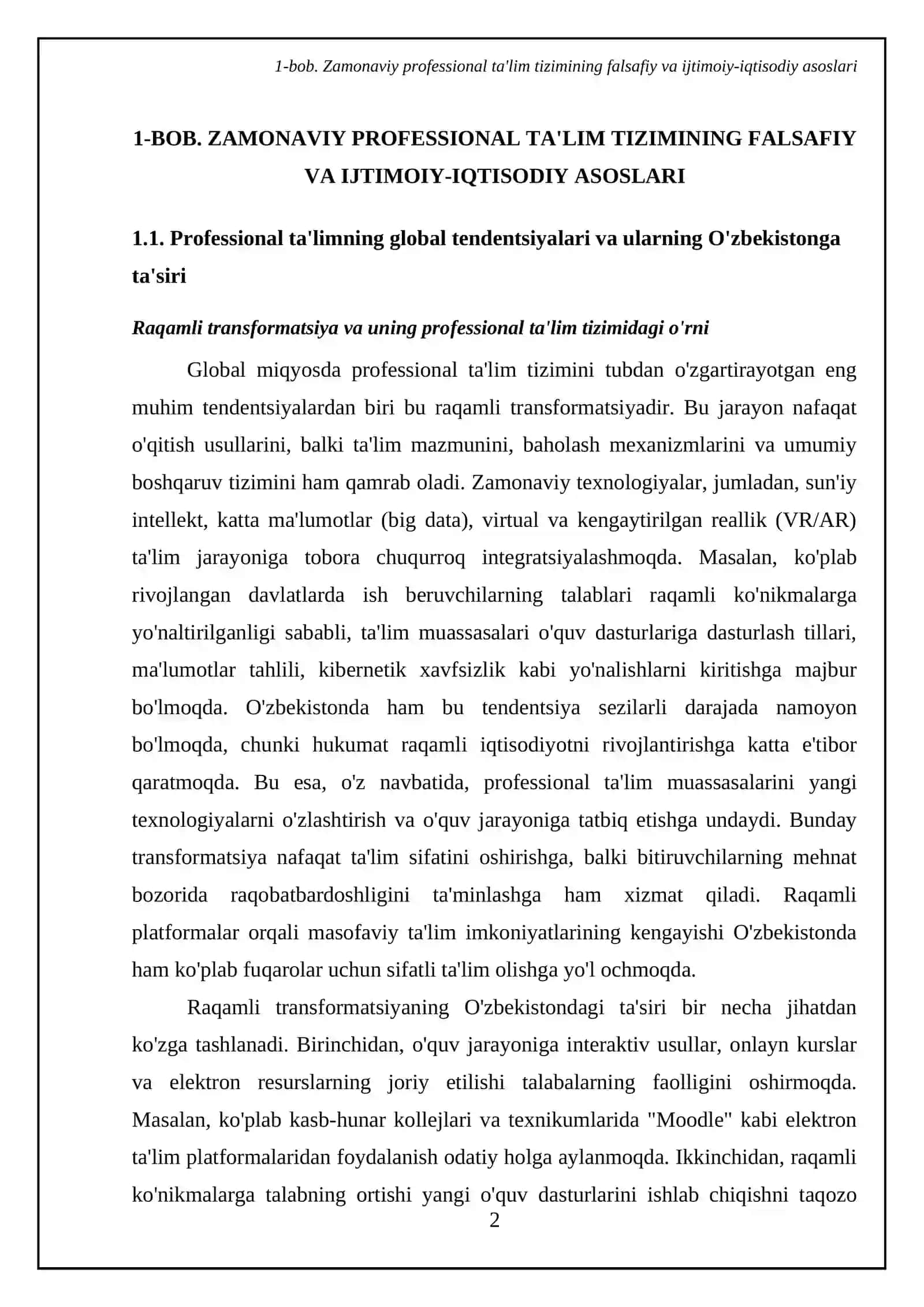 Profissional ta'lim rivojlanishining asosiy tendentsiyalari 4