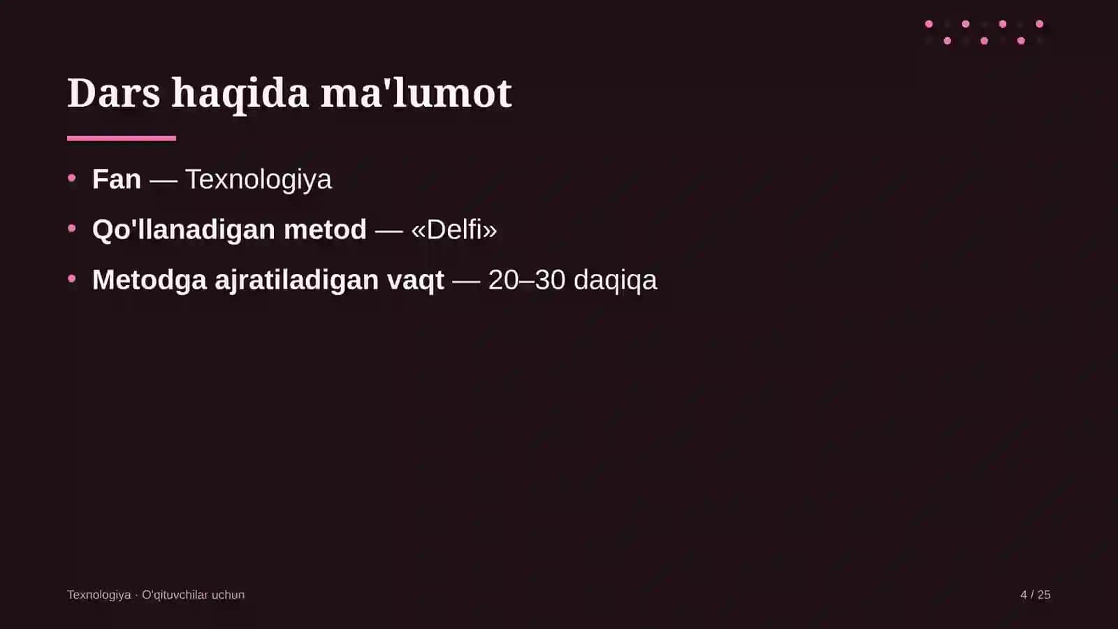 texnologiya darslarida delfi metodidan foydalanish 3008 4