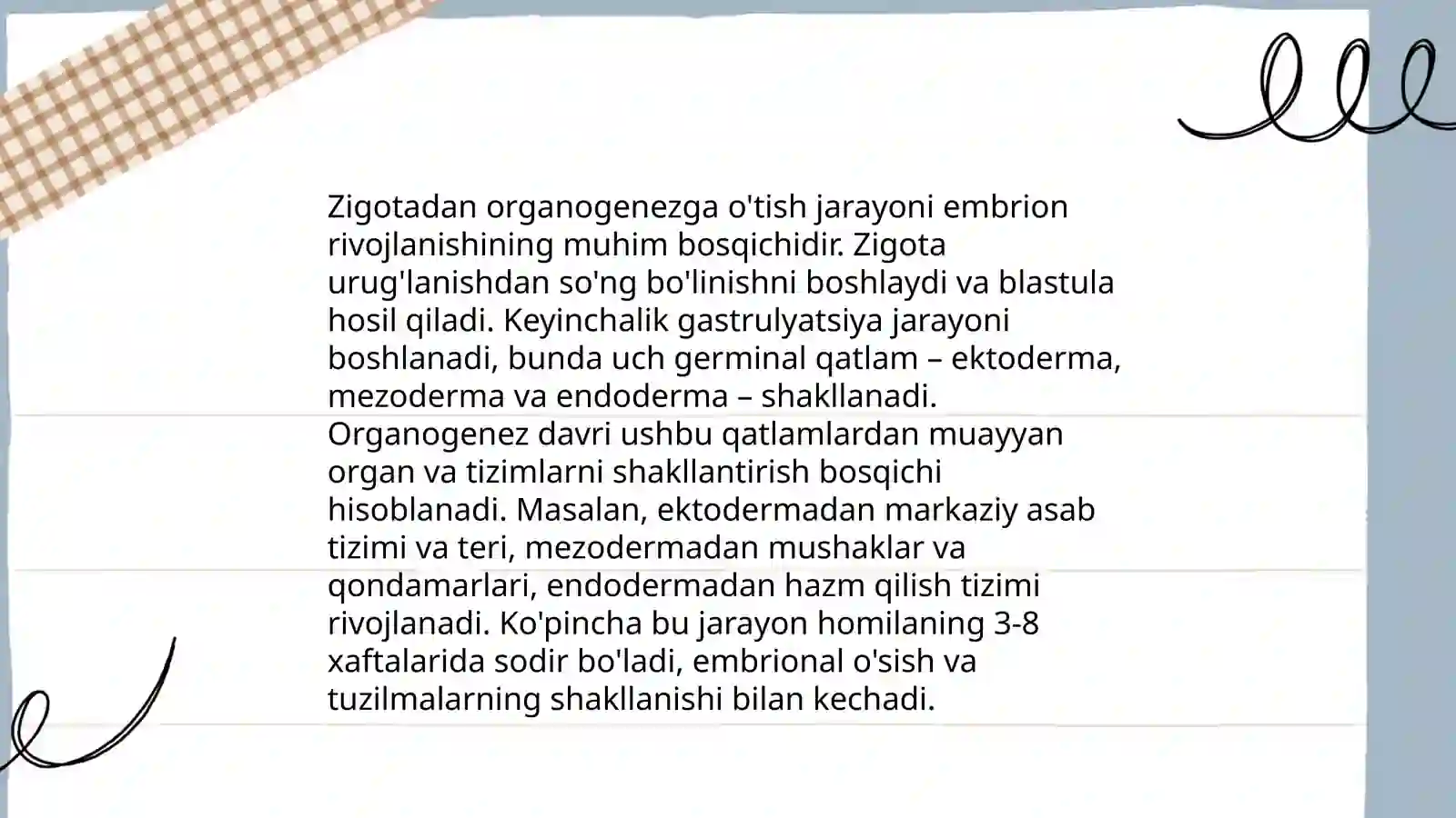 Embrional rivojlanish bosqichlari 4