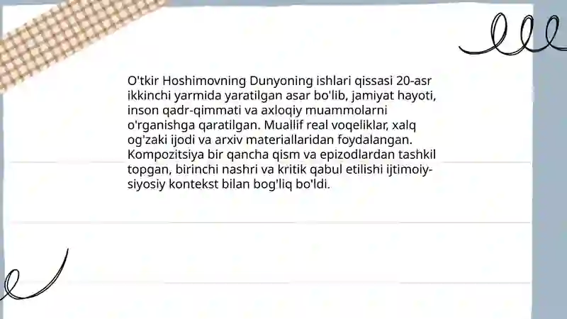 Dunyoning ishlari qissasi 4