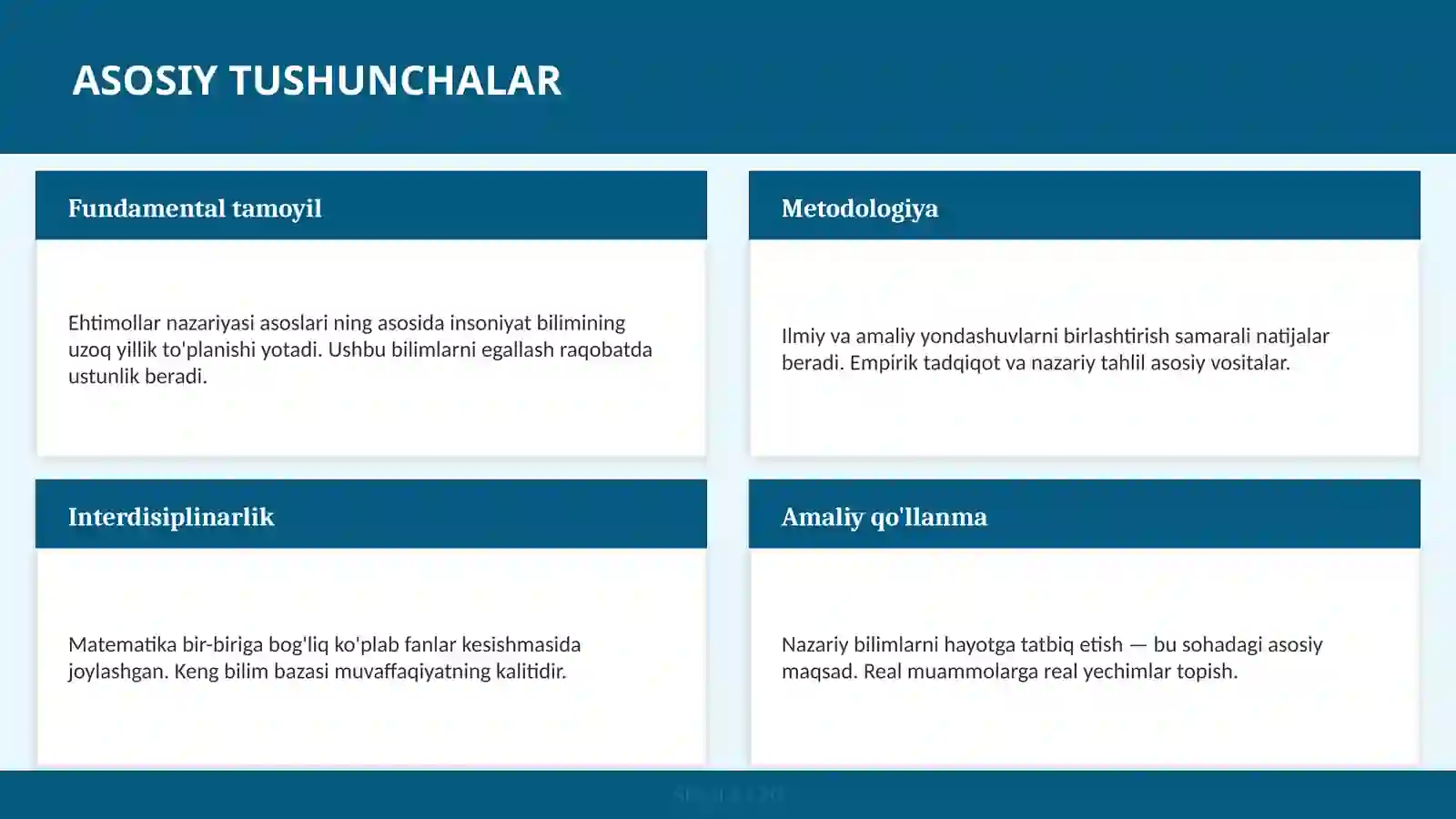 Ehtimollar nazariyasi asoslari 4