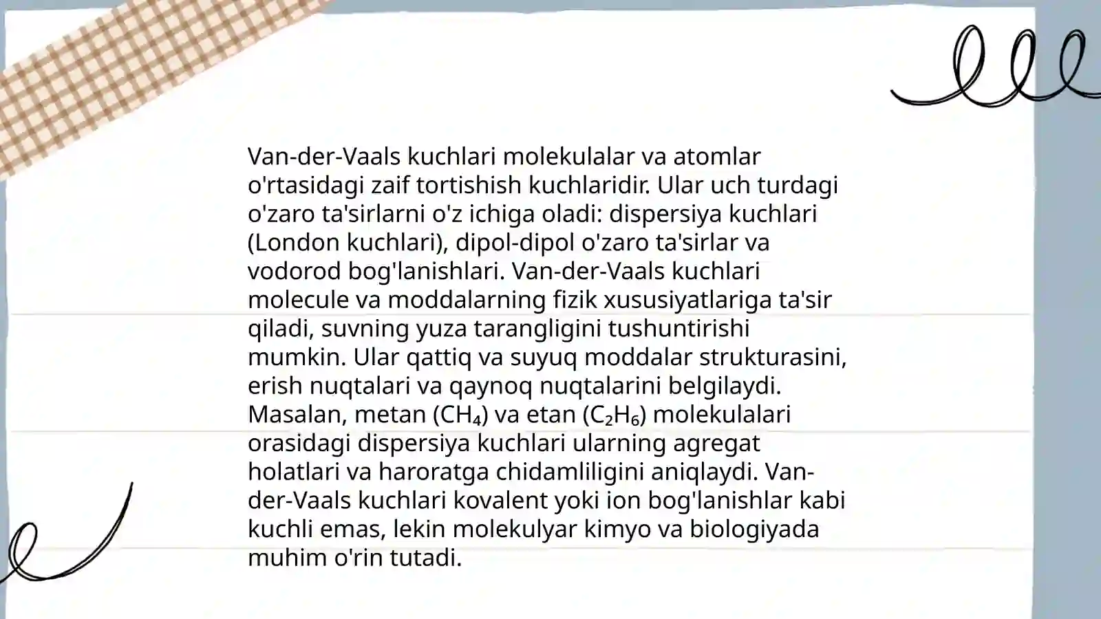 Molekulalararo ta'sir kuchlari 4