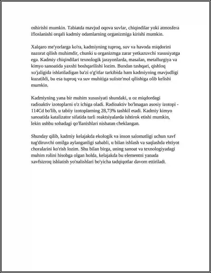 Kadmiy Elementi 4