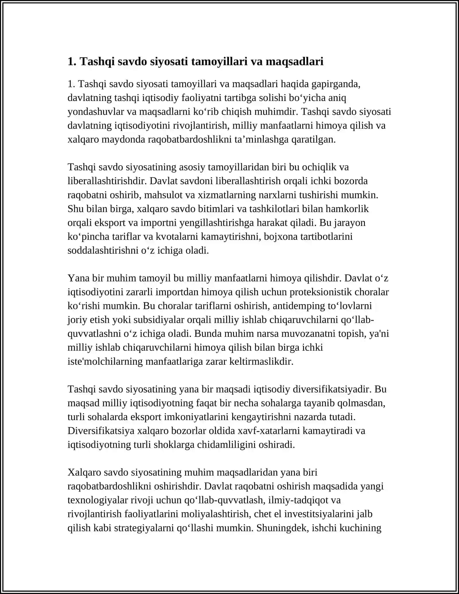 DAVLATNING TASHQI IQTISODIY FAOLIYATNI TARTIBGA SOLISH VOSITALARI 4