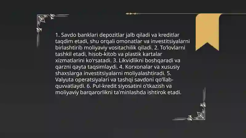 Moliyaviy vositachilar 4