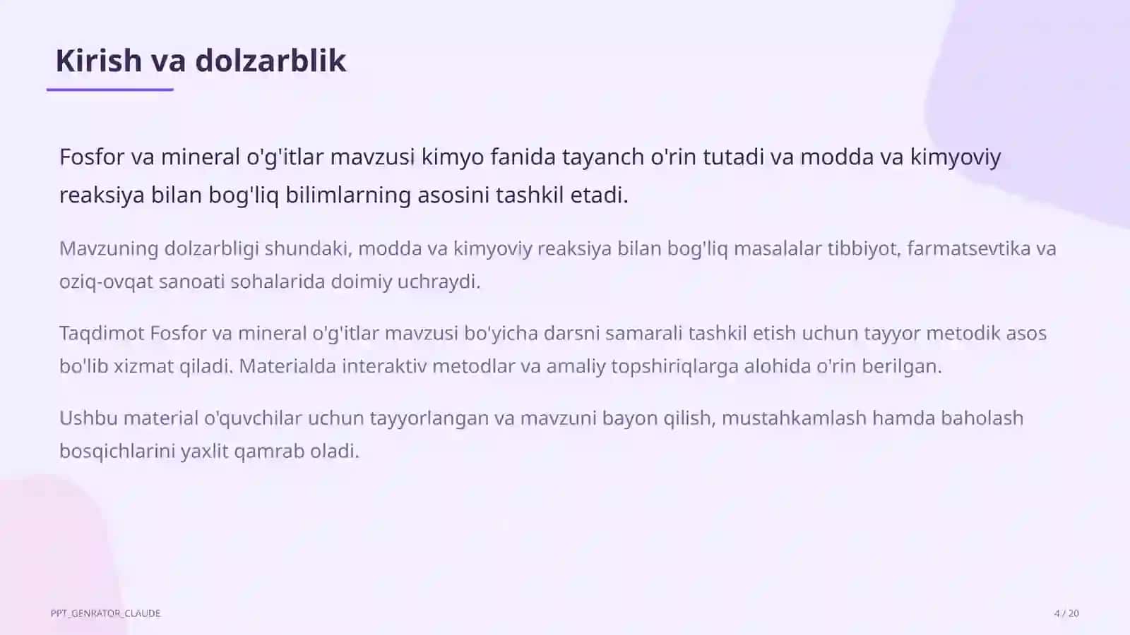 Fosfor va mineral o'g'itlar (9-sinf) 4
