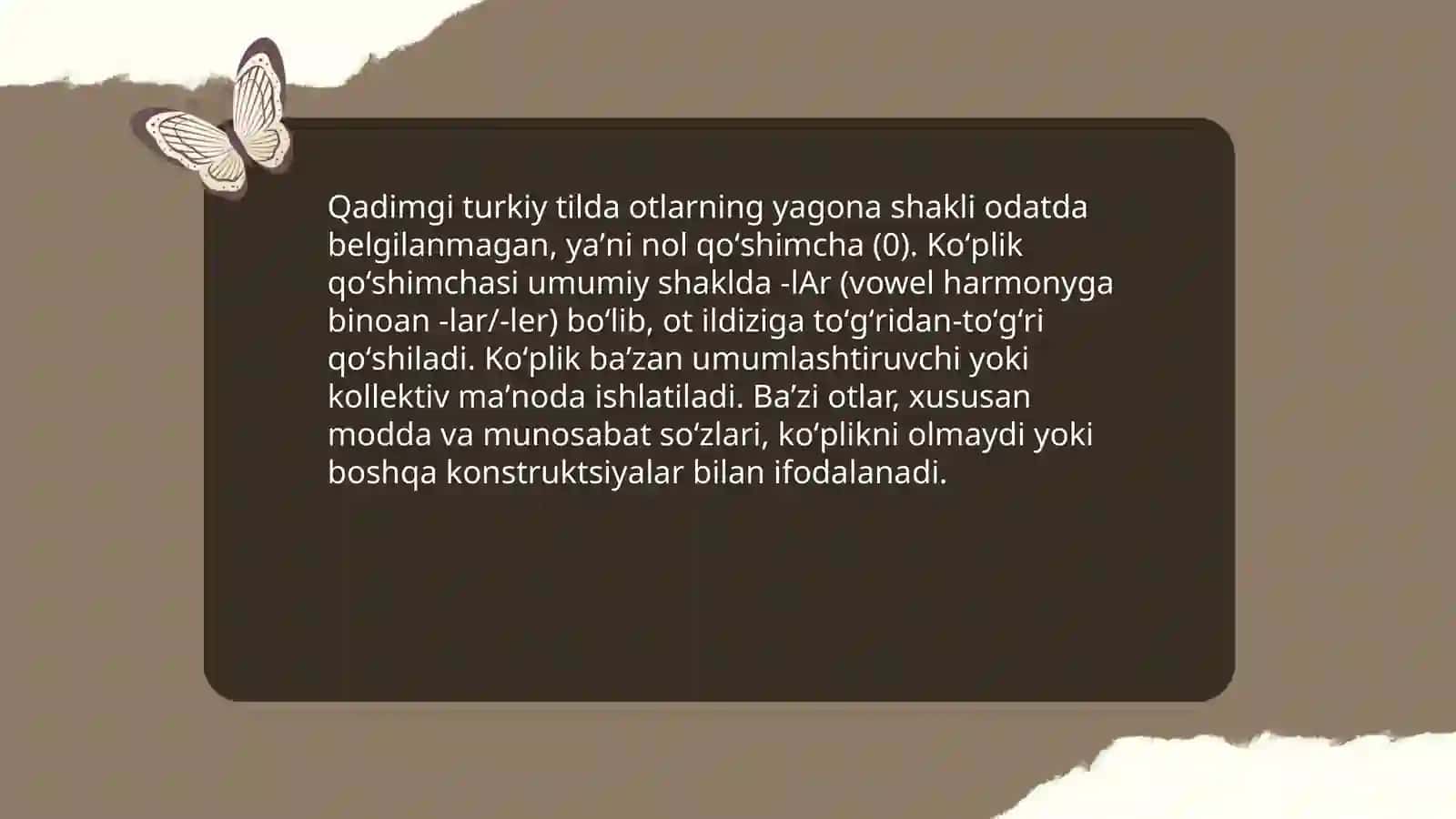 Qadimgi turkiy tilda soʻz turkumlari 4