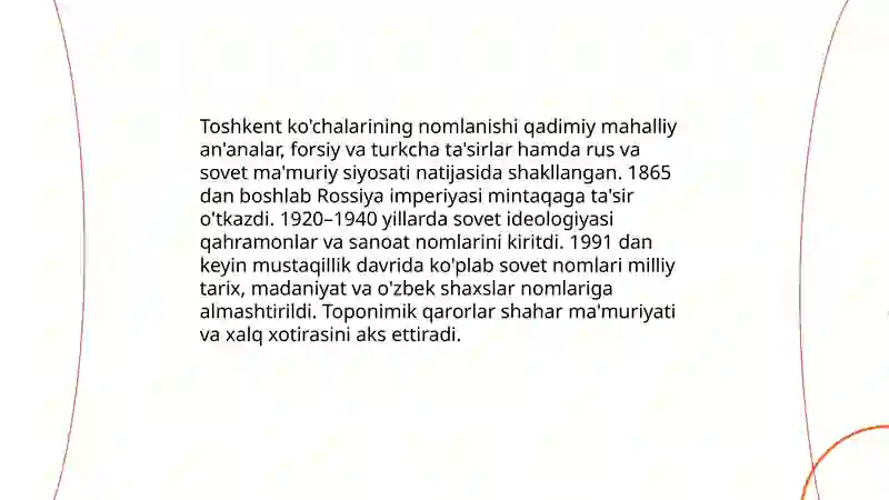 Toshkent Toponimlari 4