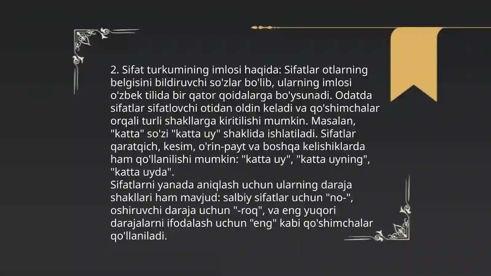 So'z turkumlarini o'rganishda hosil qilinadigan orfografik bilimlar 4