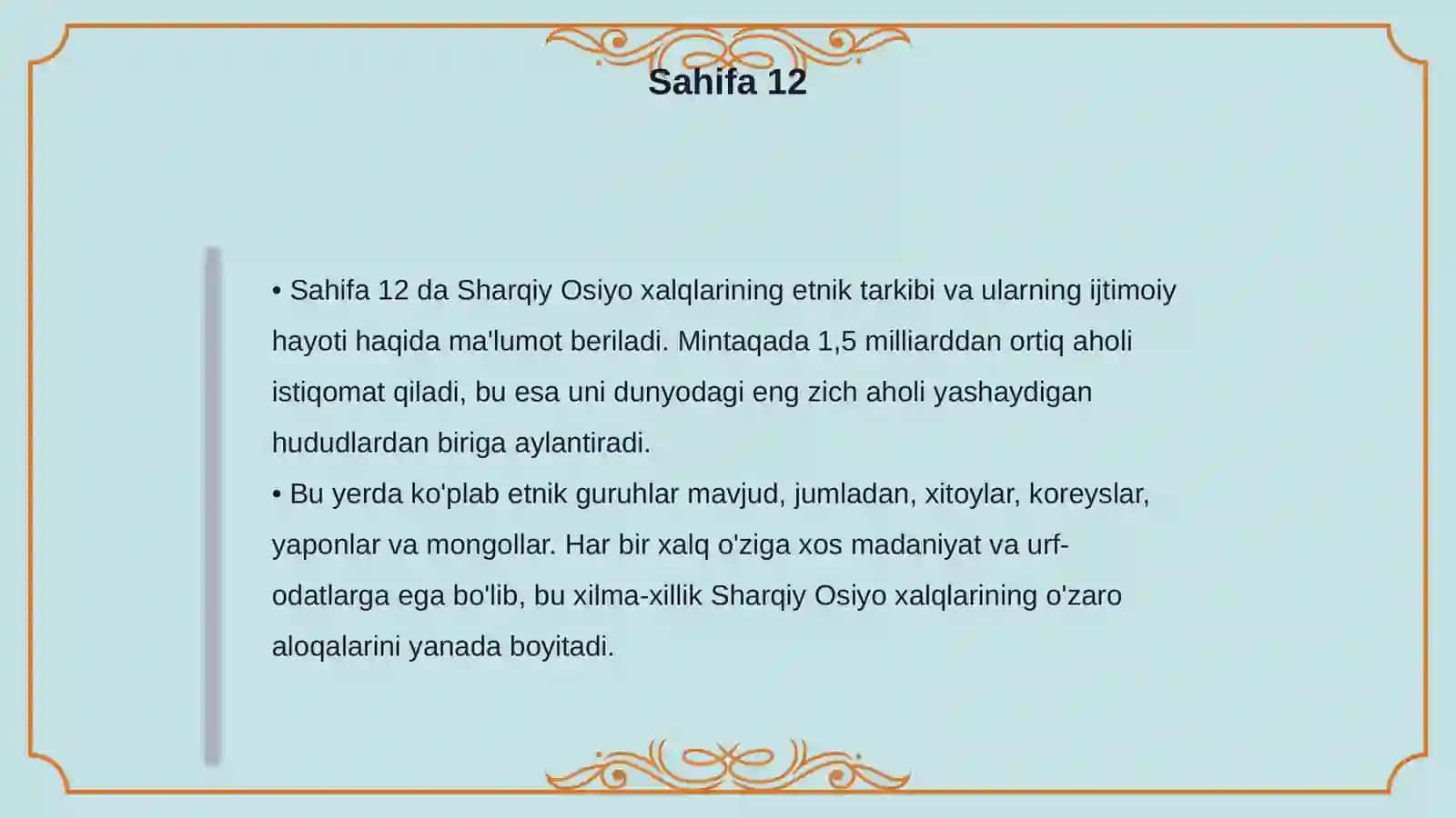 Sharqiy Osiyo xalqlari 4