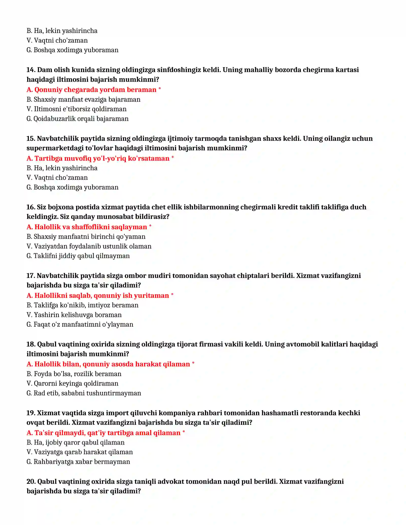 IMTIHON TEST SAVOLLARI (№ 22) 4