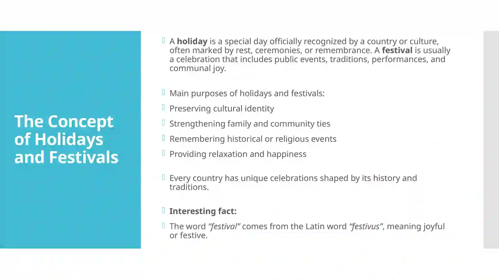 Holidays and Festivals Around the World 4