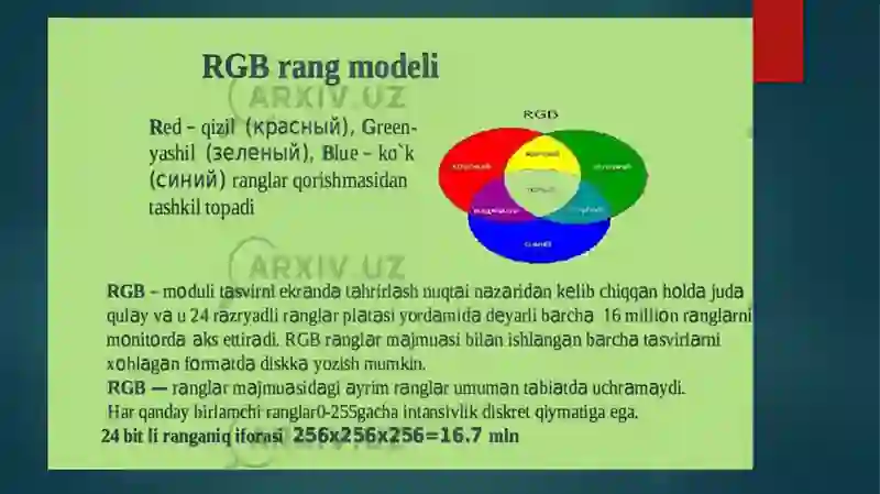 RGB rang modeli 4