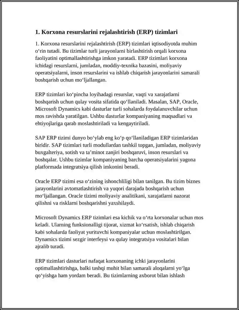 IQTISODIYOTDA FOYDALANILADIGAN DASTURIY MAHSULOTLAR 4