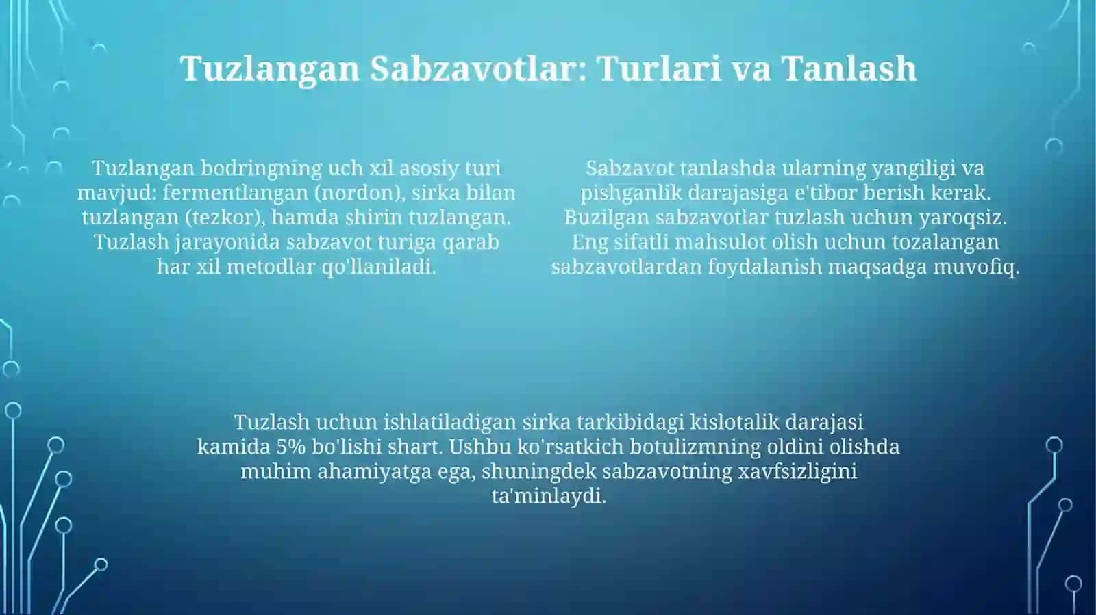 Sabzavotlarni tuzlash 4