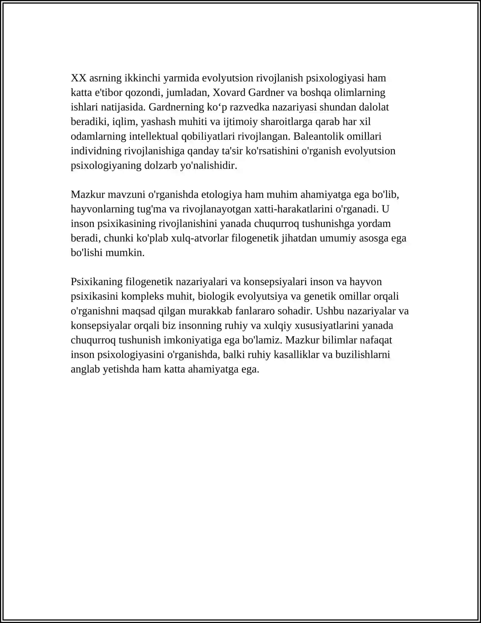 PSIXIKANING FILOGENETIK TARAQQIYOTI 4
