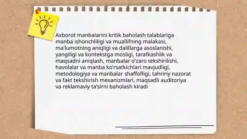Media va axborot savodxonligi talablari va afzalliklari 4