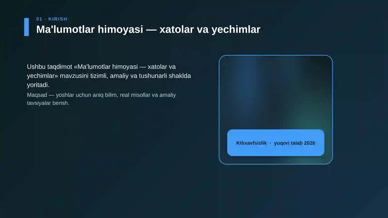 Ma'lumotlar himoyasi — xatolar va yechimlar 4