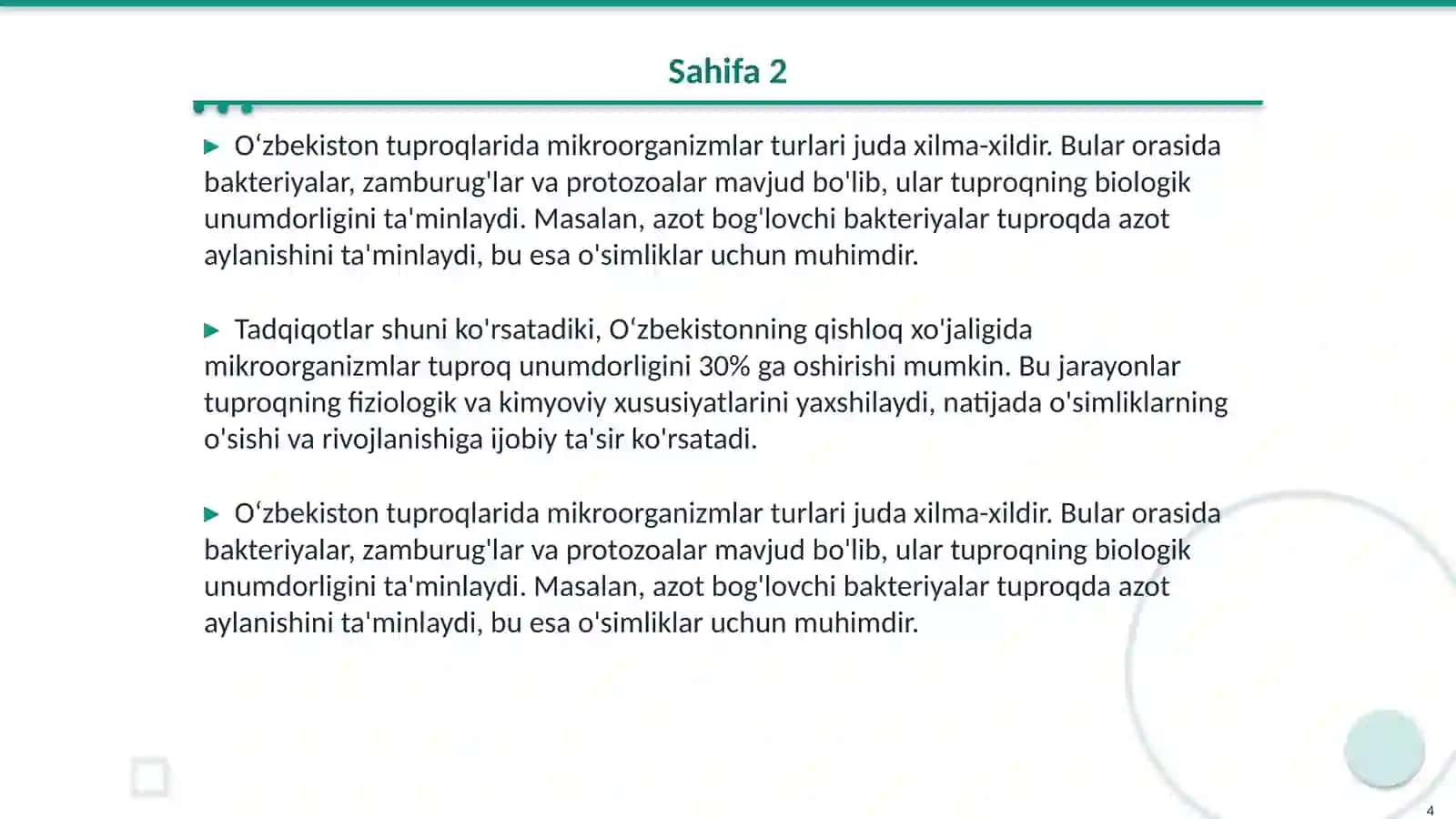 Oʻzbekiston tuproqlarida uchraydigan mikroorganizmlar 4