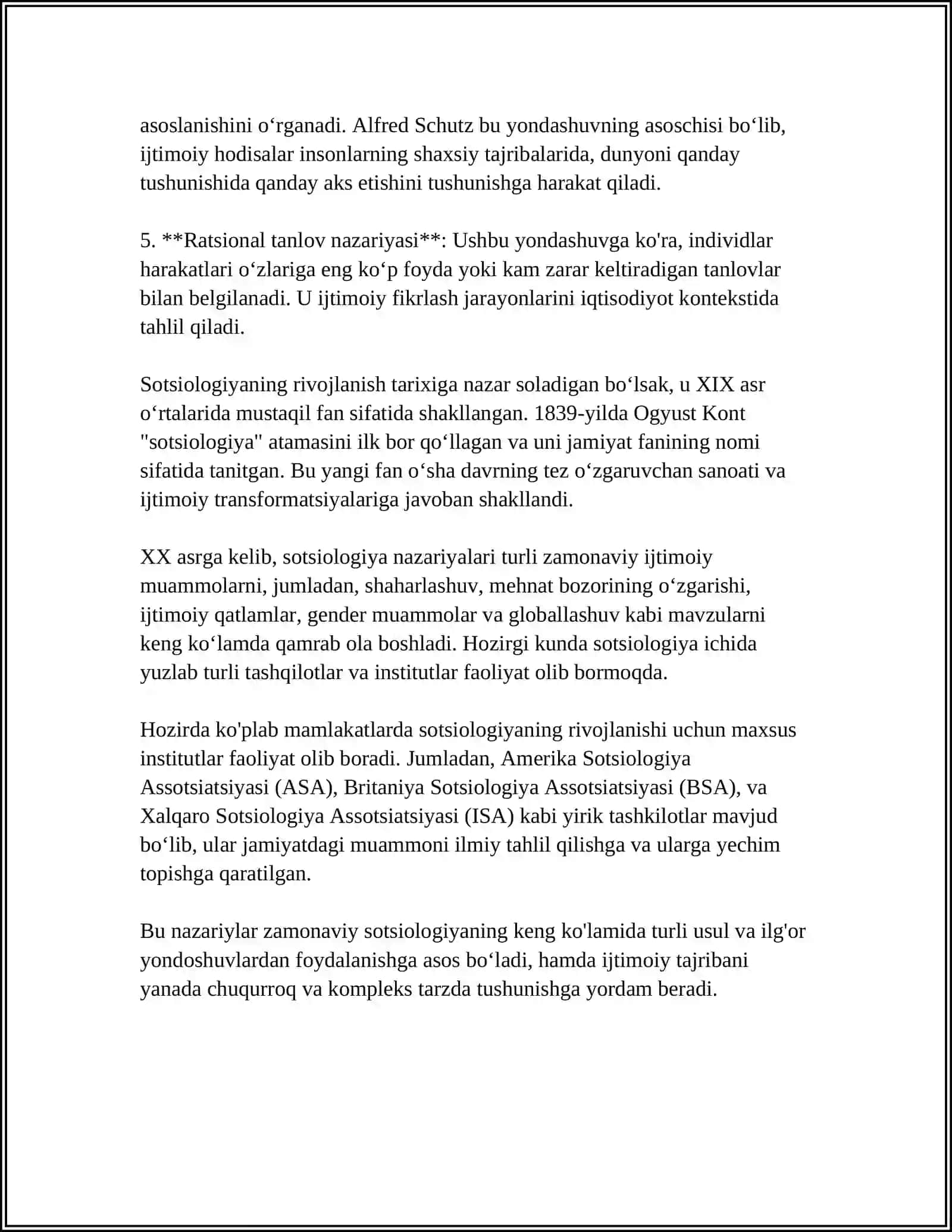 MUSTAQIL ISH Mavzu: OʻZBEKISTON MILLIY UNIVERSITETIDA IJTIMOIY FANLAR FAK 4