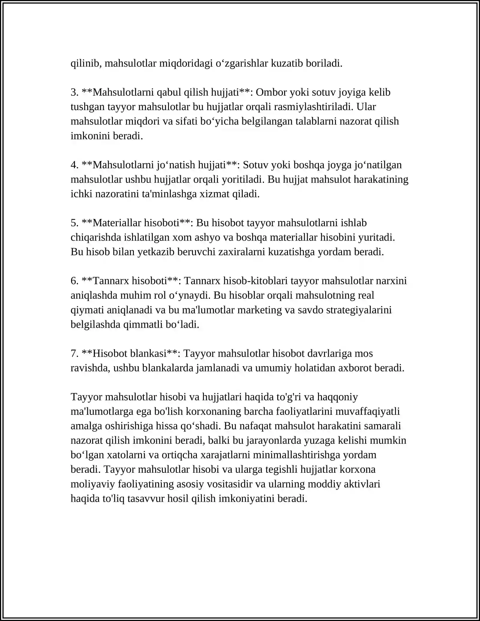 TAYYOR MAHSULOT (ISH, XIZMAT)LAR VA ULARNING SOTILISHI HISOBI VA AUDITI 4