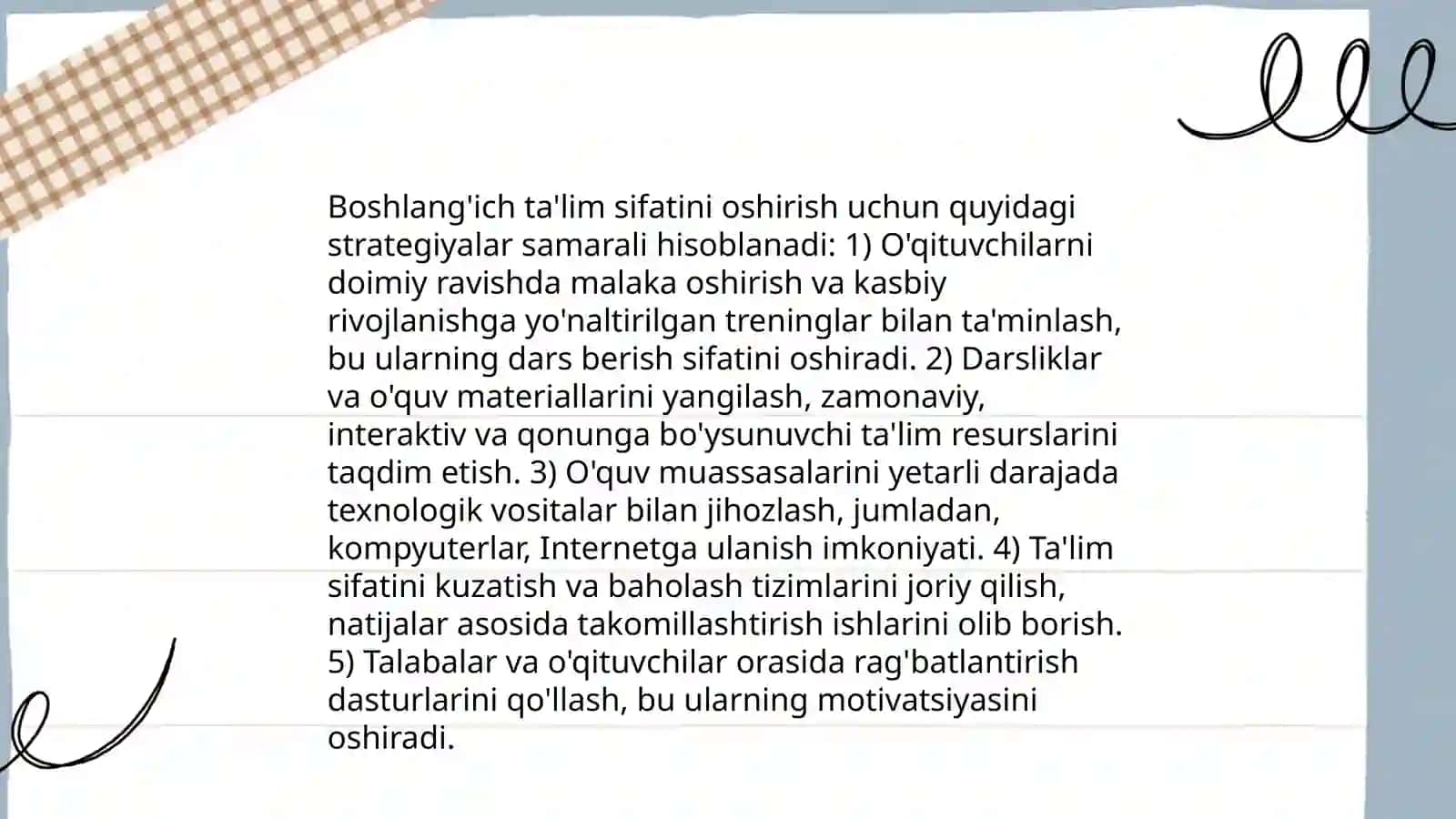 O'zbekistonda ta'lim sohasining taraqqiyotini belgilovchi qarorlar va ularning mohiyati 4