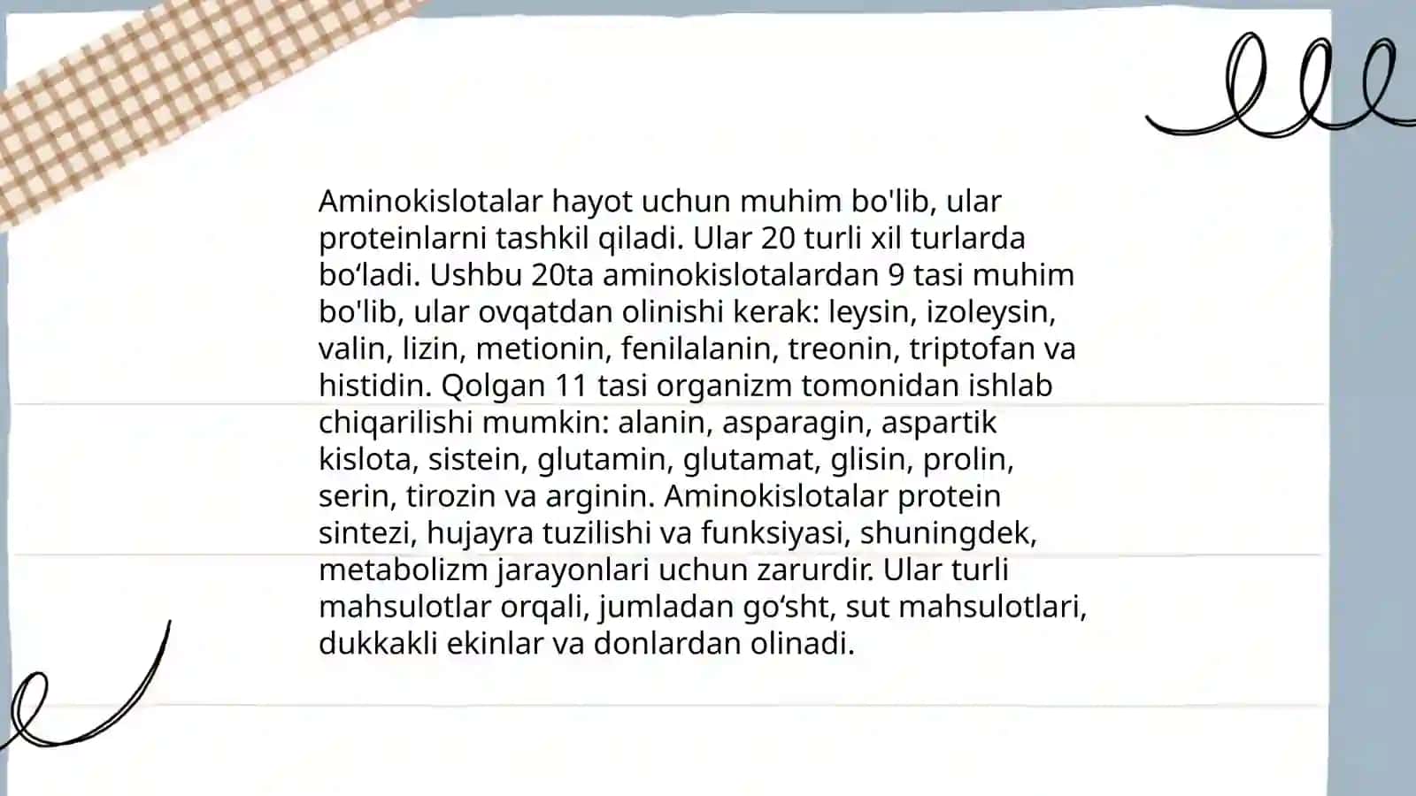 Proteinogenli aminokislotalar 4