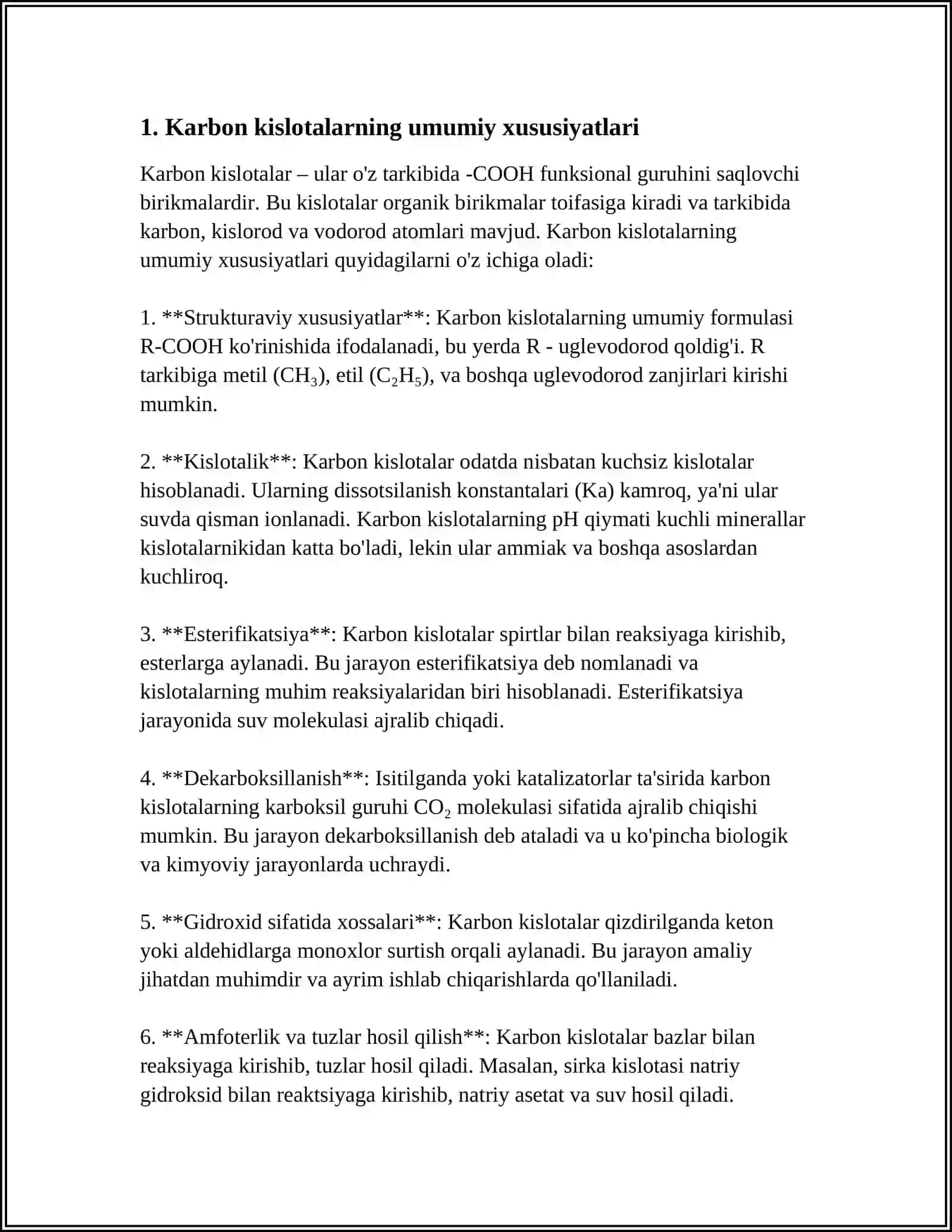 KARBON KISLOTALAR VA ULARNING XOSILALARI 4