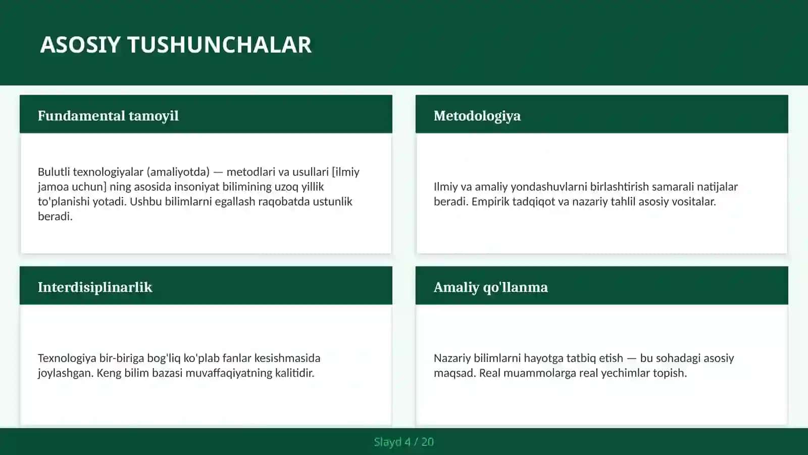 Bulutli texnologiyalar (amaliyotda) — metodlari va usullari [ilmiy jamoa uchun] 4