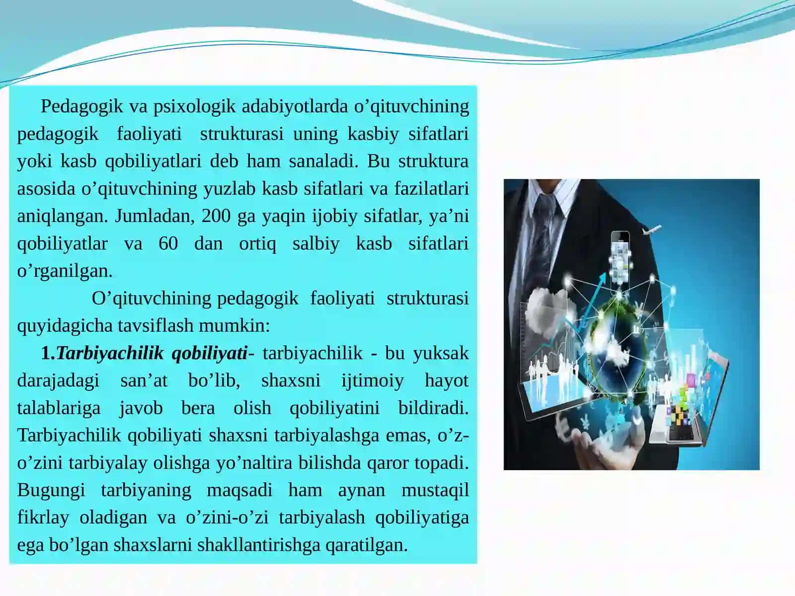 Informatika o'qituvchisining pedagogik faoliyatini loyihashtirish 4