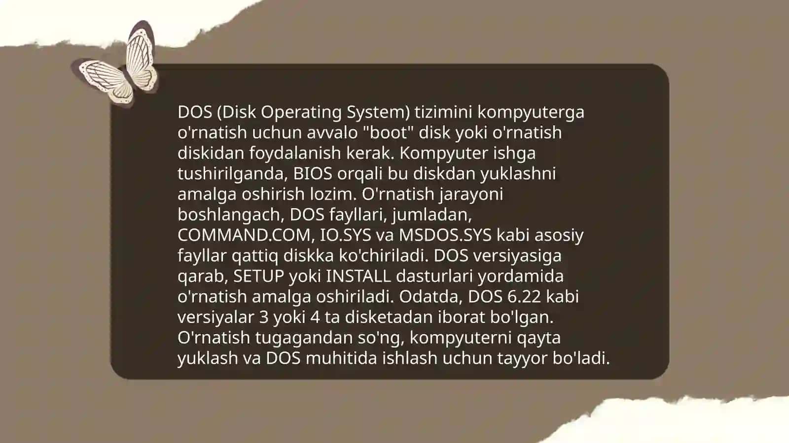 DOS operatsion tizimi 4