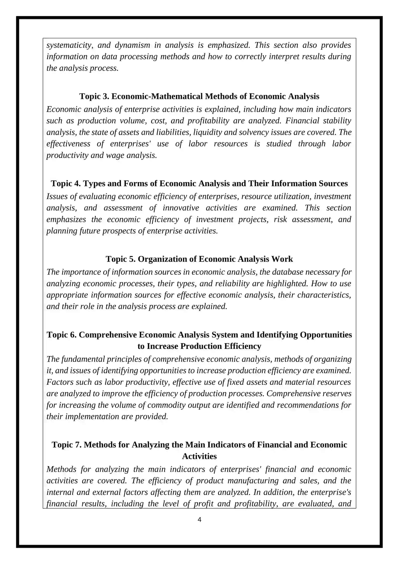 Analysis of Financial and Economic Data 4