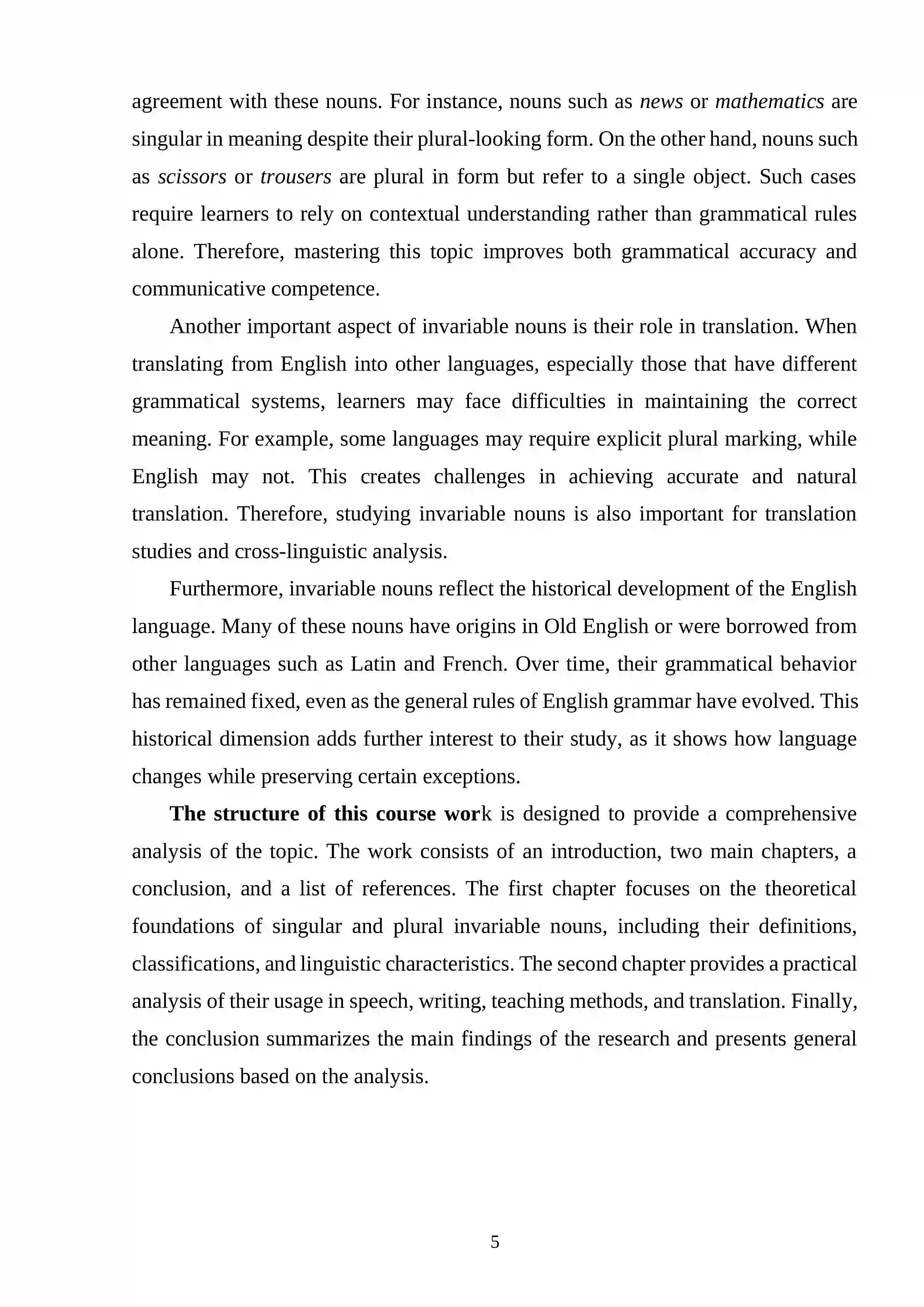 Singular and plural invariable nouns 4