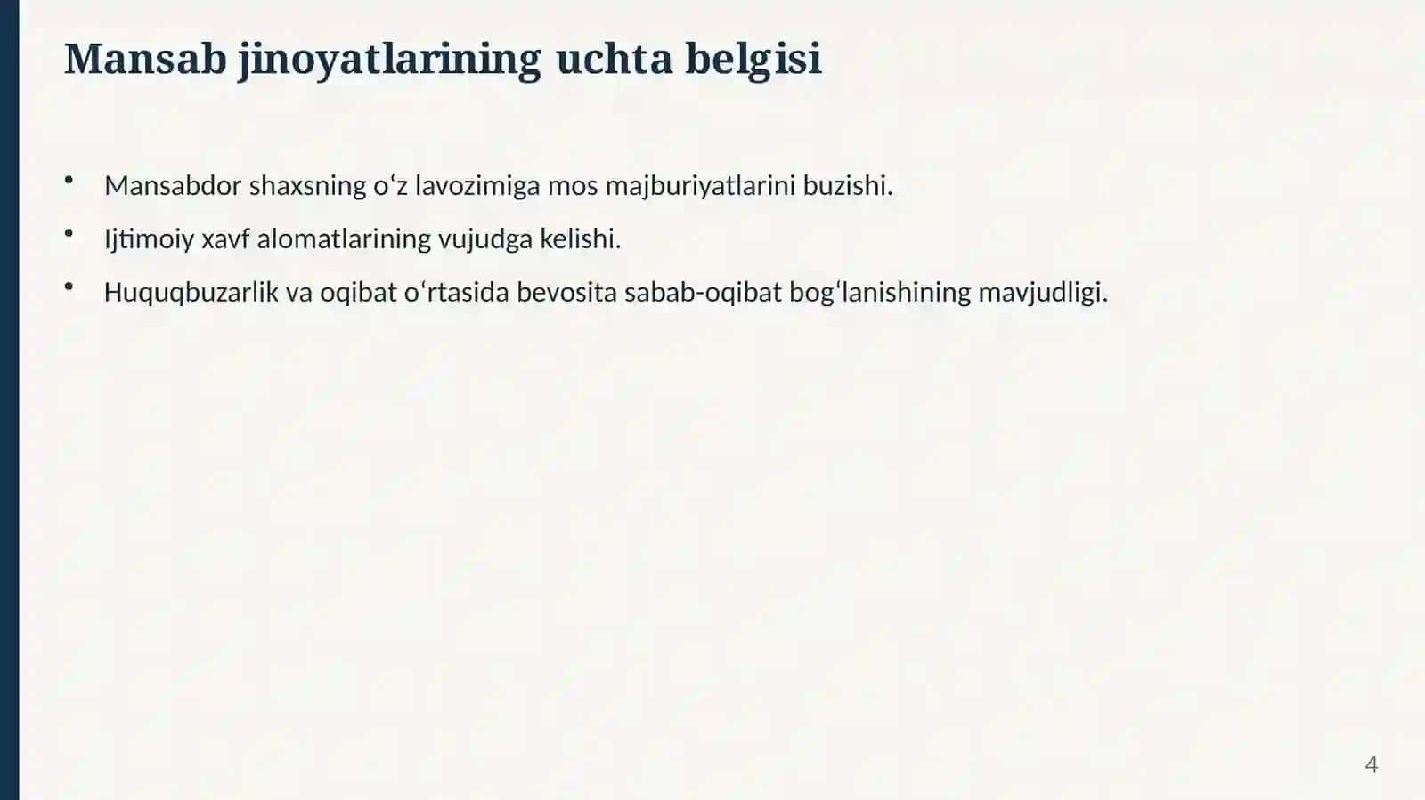 Tibbiy xodimlar faoliyatida boshqaruv tartibiga qarshi jinoyatlar 4
