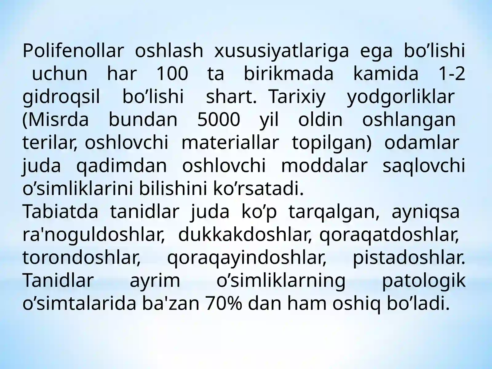 Oshlovchi moddalar 4