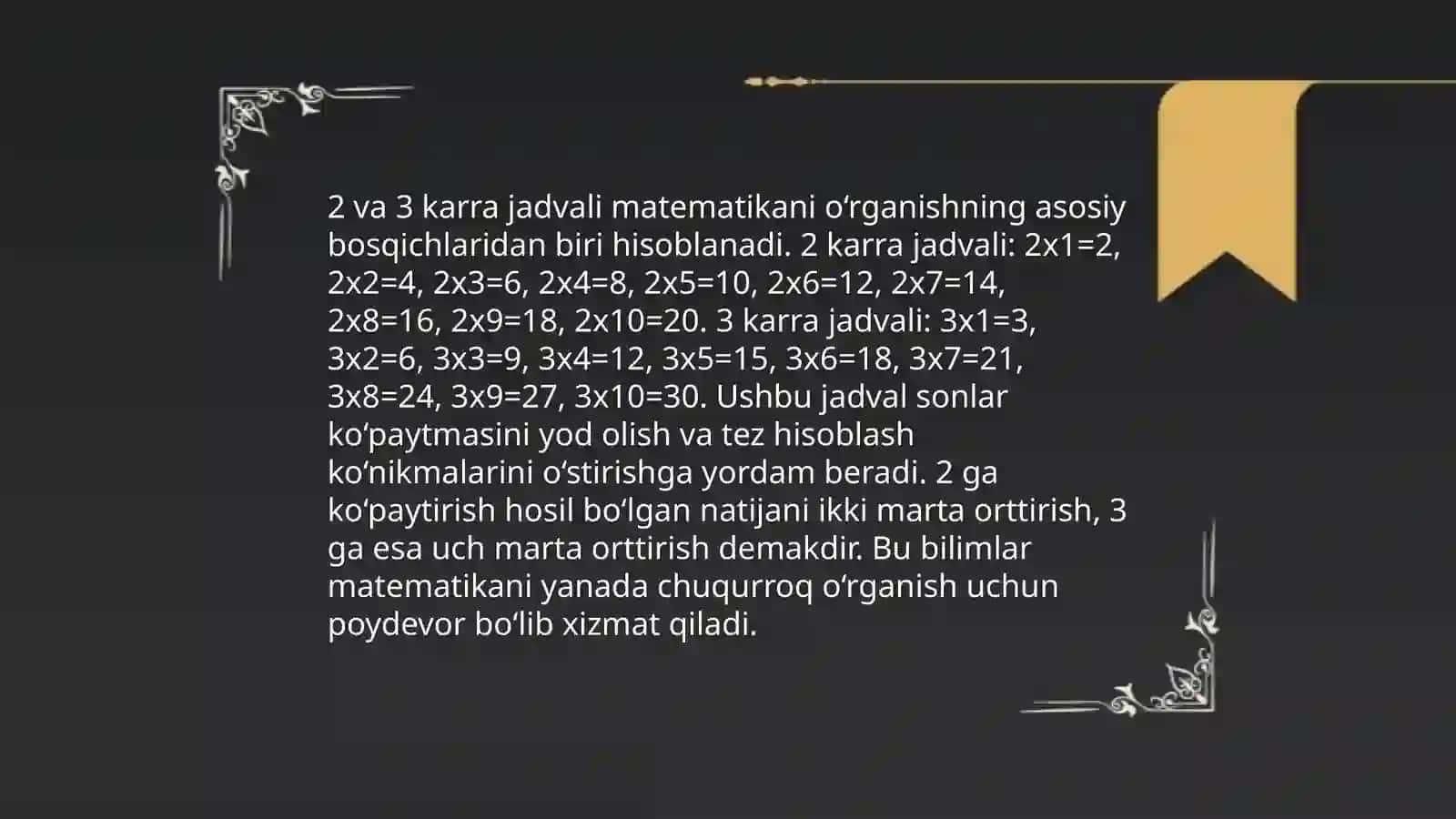 2 karrali jadvali 4